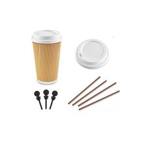 20 oz. Ripple Wall Paper Coffee Cup Set of 25, Party Cup, Housewarming Gifts